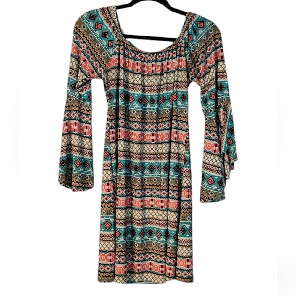 So Cute Women's Dress Aztec Print Size M